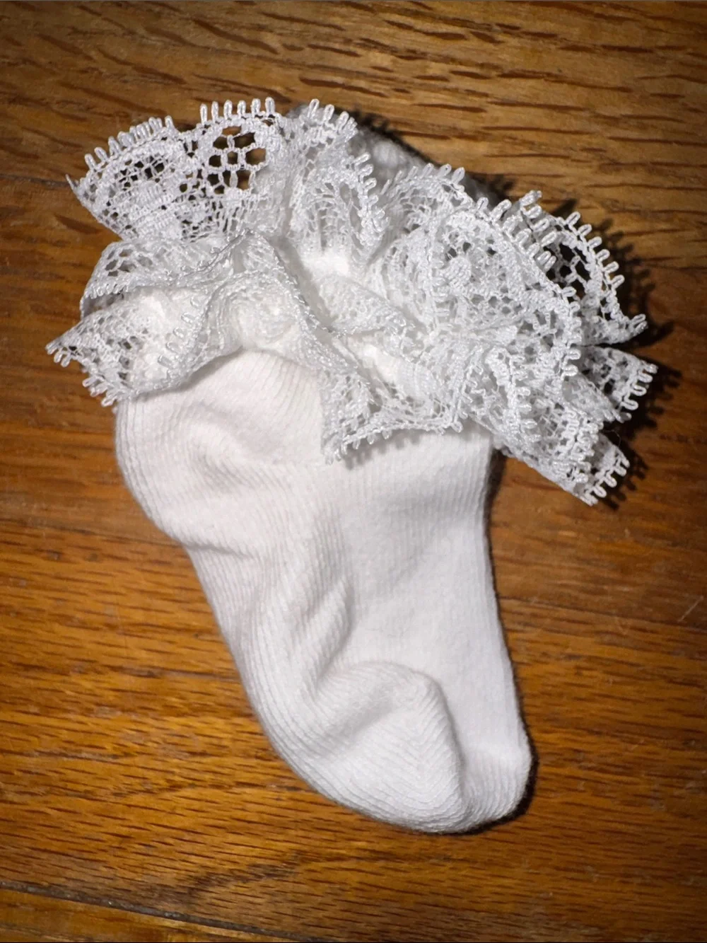 3 pair Baby Girl’s Ruffle Ankle Socks - White 2 White 1 Beige /White